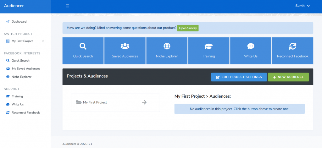 audiencer-io-opening-screen
