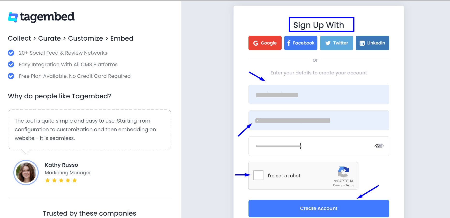 create-free-account-tagembed review-2022